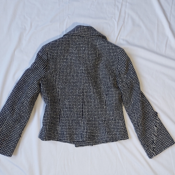 Periphery Tweed Fitted Brock Blazer Jacket with fringe, 8 - Picture 11 of 13